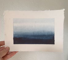 Load image into Gallery viewer, 'DARK BLUE RISING' 21x15 CM (8.2"x5.9")