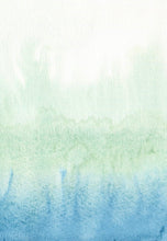 Load image into Gallery viewer, Watercolour Abstract Painting - Blue Green Horizon