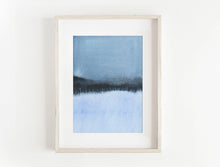 Load image into Gallery viewer, Limited Edition 5 x7 Print - Abstract blue landscape watercolour artwork, abstract landscape, tranquil landscape art print, limited edition