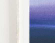 Load image into Gallery viewer, ORIGINAL watercolour landscape painting, blue and purple abstract landscape, original watercolor painting, dark landscape painting
