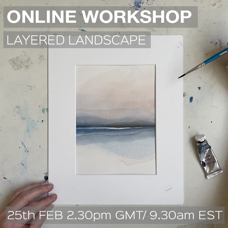 Layered Watercolour Landscape Online Workshop (zoom) - 25th Feb at 2.30pm GMT