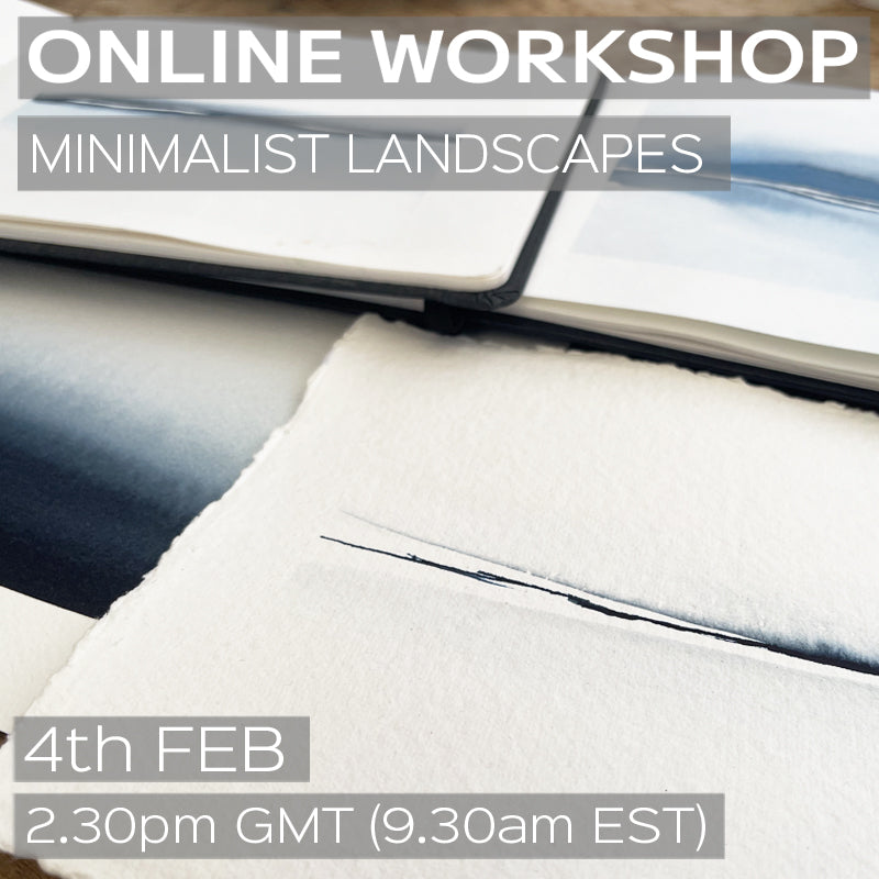 Minimalist Watercolour Landscape LIVE zoom workshop 4th Feb 2.30pm - 4pm UK time (GMT) 9.30am EST