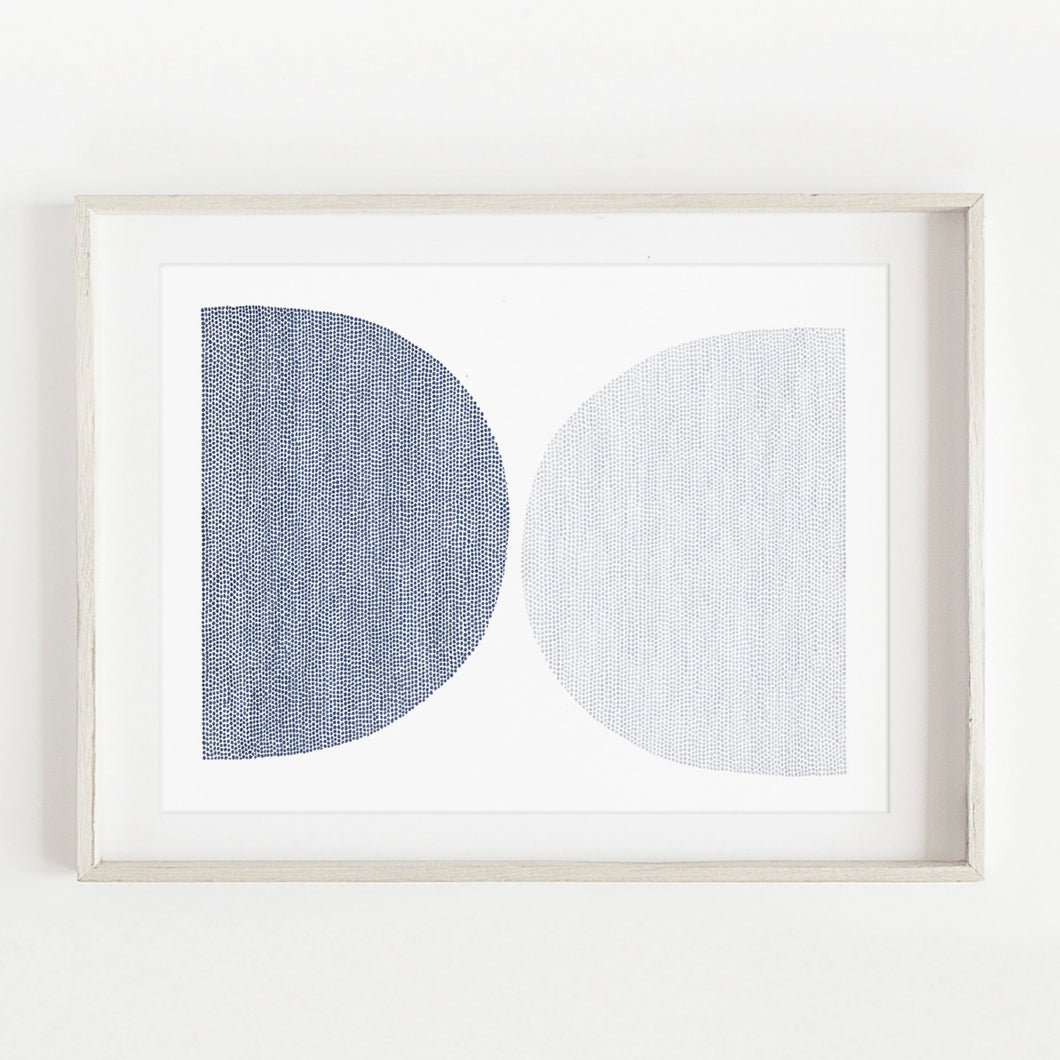 'TWO SEMI CIRCLES ALMOST TOUCHING' GICLEE PRINT